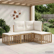 Set di divani da esterno Naturale Poliestere 3437444