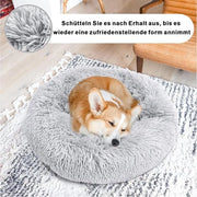 Cuscino per gatti, letto per gatti, pieghevole, per gatti o piccoli cani, morbido, peloso imbottito in pelliccia sintetica, Grigio chiaro, S, 40cm