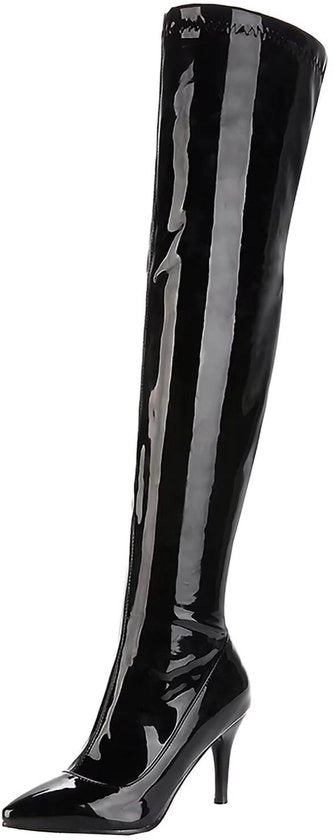 Laarzen da donna con tacchi alti 8,5 cm - Chiusura a zip - Materiale soffice e respirante - Flessibilità e antiscivolo - Comfort di portata con strato di spugna - Laarzen lunghe