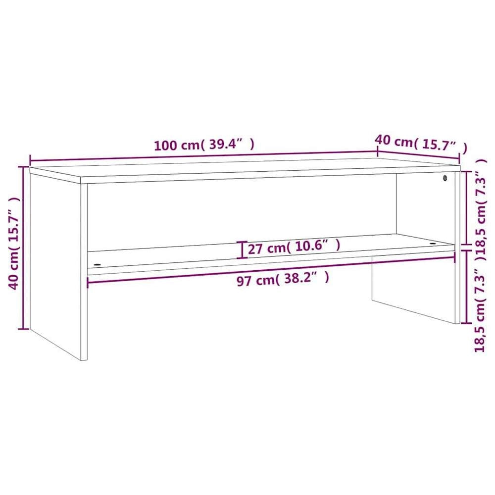 TV Cabinet Concrete Grey 100x40x40 Cm Wood-based Material