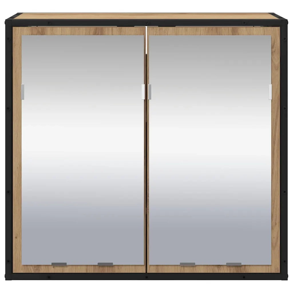Scaffale da parete con porta Rovere artigianale 65 x 20 x 60 cm