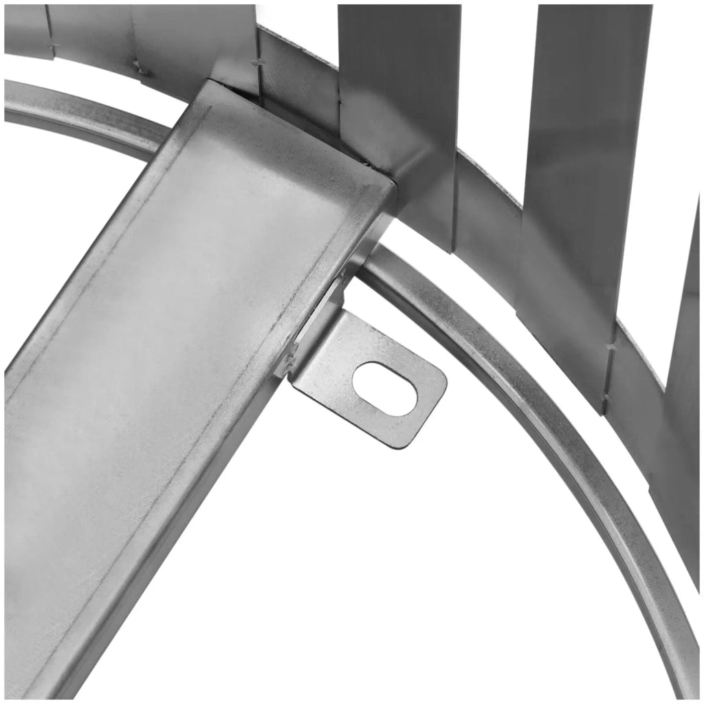 Cestino per esterni 73 x 73 x 85 cm rotondo largo acciaio zincato acciaio inox 14_0009750