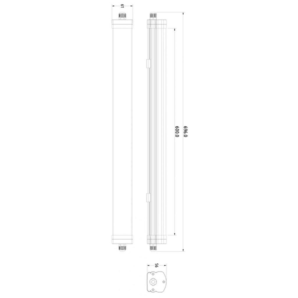 TRI PROOF plafoniera LED 16W soffitto parete lampada impermeabile IP65 IN OUT luce seminterrato garage cantine 230V