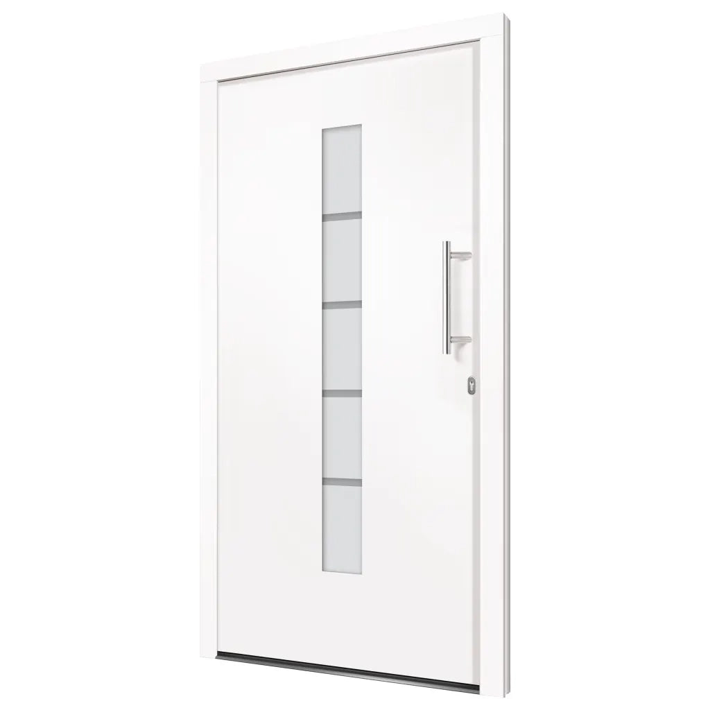 Porta d'Ingresso in Alluminio e PVC Bianco 100x200 cm cod mxl 76487