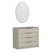 Cassettiera in legno "Kale" - 100 x 45 x 85 cm - Beige
