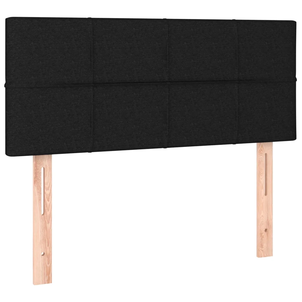 Giroletto a Molle con Materasso Nero 120x190 cm in Tessuto