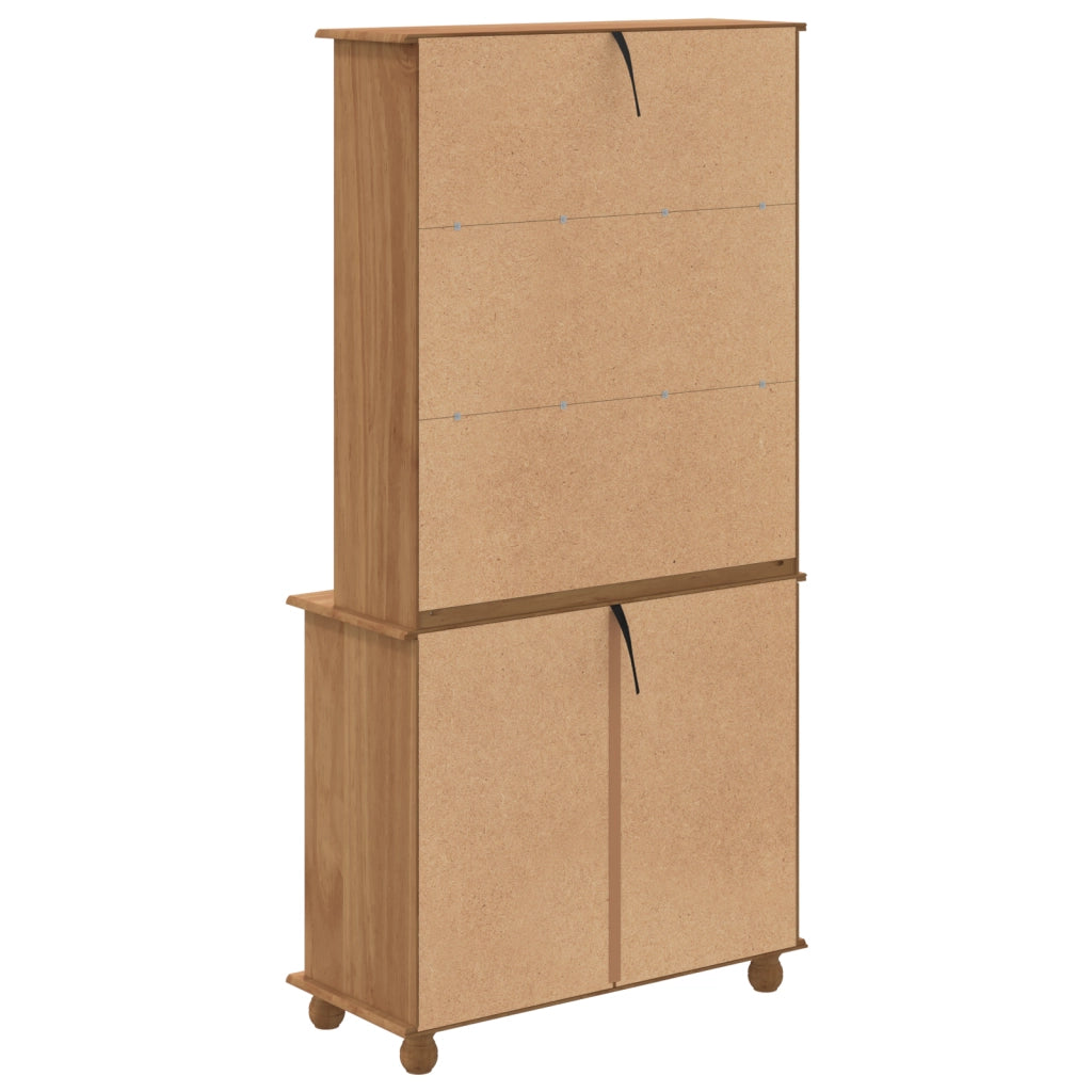 Hutch  'ASKIM'Miele bruno 91x40x183 cm Legno massello di pino