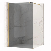 Parete Doccia Rea Flexi Grey / Brush Gold 110