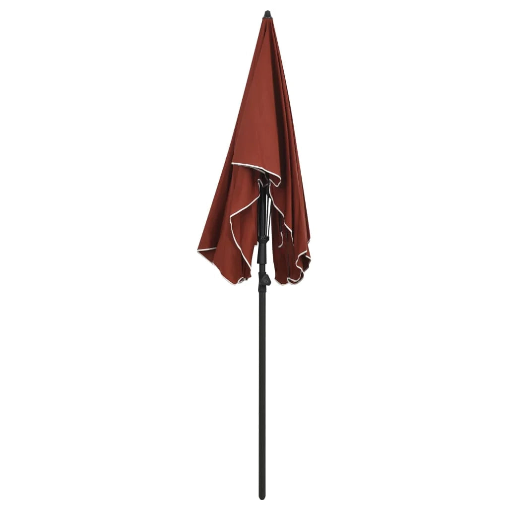 Ombrellone da giardino con palo 200 x 130 cm terracotta 02_0008322