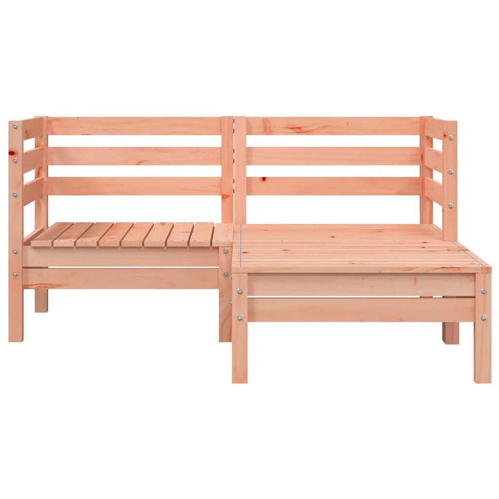 Divano Giardino 2 Posti con Poggiapiedi Legno Massello Douglas 838024