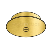 BASE-1L OS  Base tonda per sospensione 1 luce ottone spazzoalto d.12cm