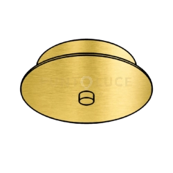 BASE-1L OS  Base tonda per sospensione 1 luce ottone spazzoalto d.12cm