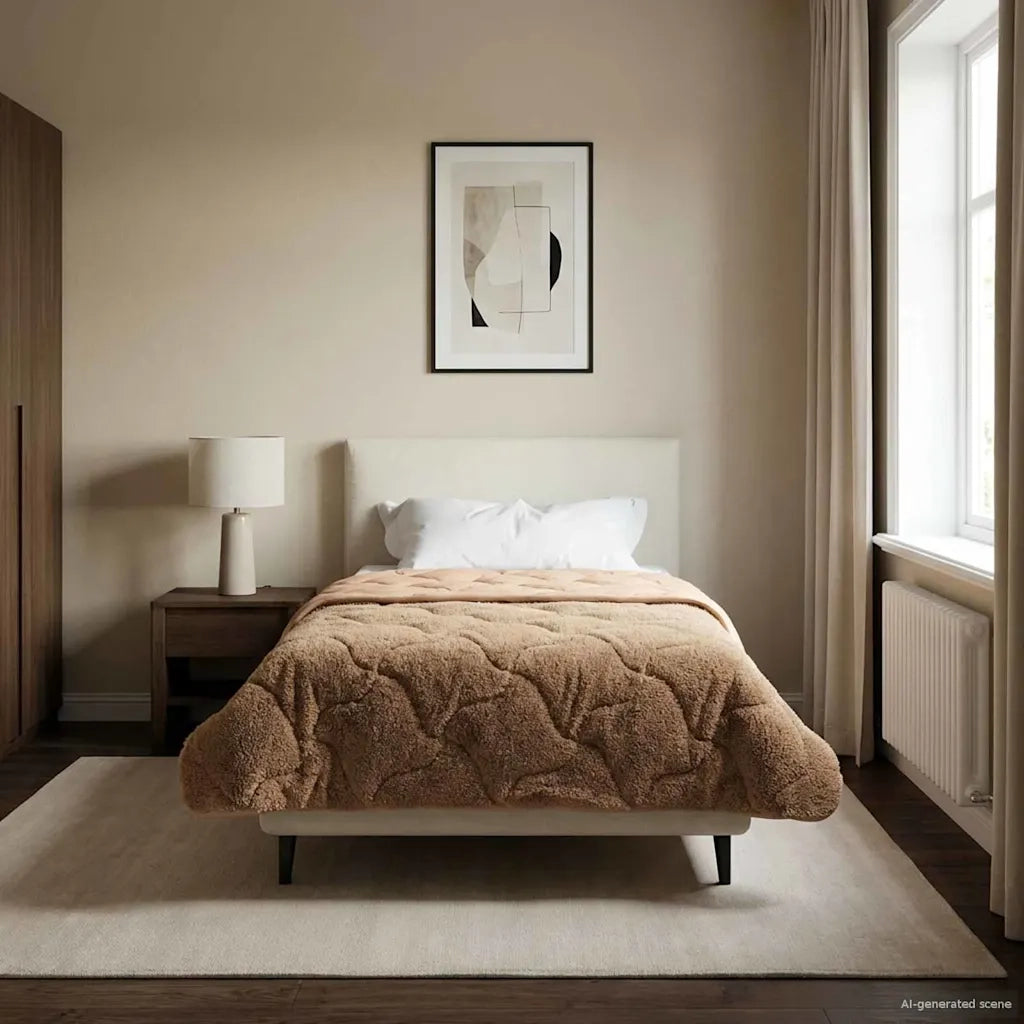 Duvet Invernale Talpa 135 x 200 cm Microfibra e Fleece Teddy 42026349