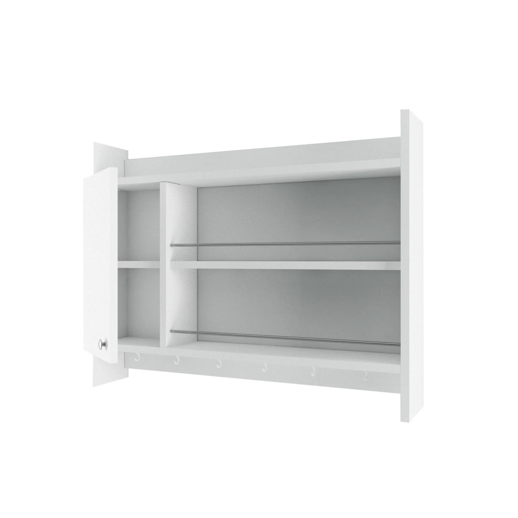 Scaffale da cucina in legno "Knerr" - 85 x 13 x 65 cm - Bianco