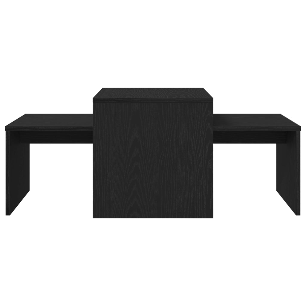 Tavoli da annidamento Rovere Nero 100 x 48 x 40 cm