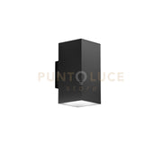 APPLIQUE BIEMISSIONE LED POLO NERA QUADRATA 16W 1960LM CCT 3000K / 4000K IP65 7,8X9,9X16CM