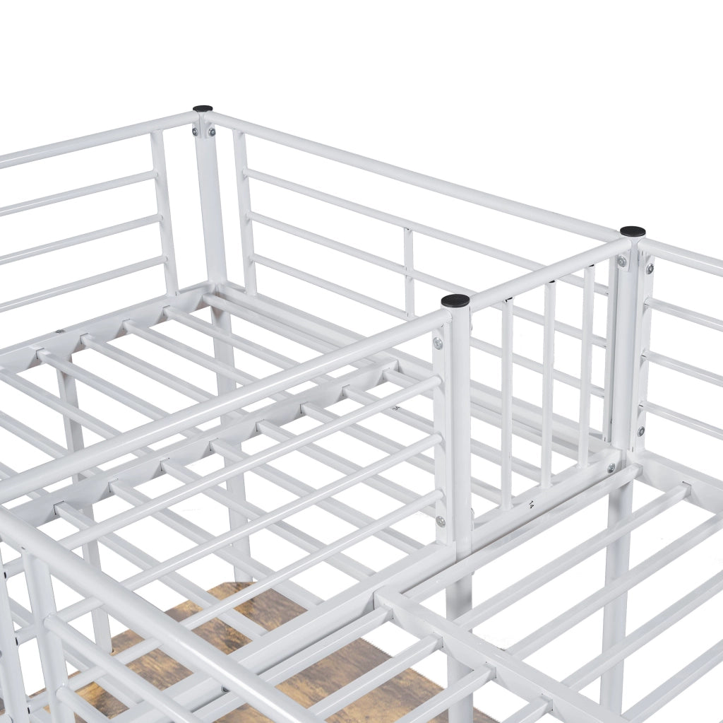 Letto a soppalco 90x200 cm con scrivania; bianco