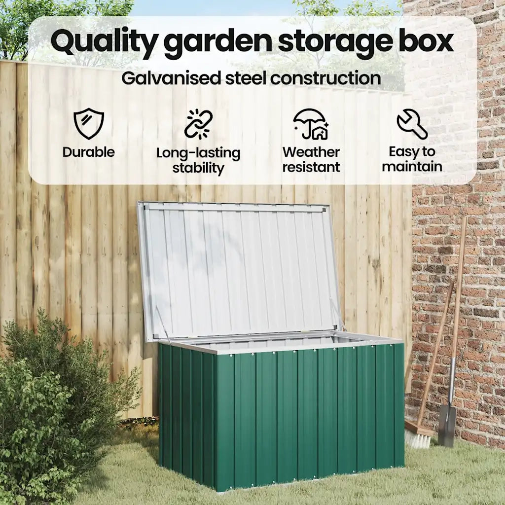 Baule da giardino verde 109x67x65 cm CFW7476099