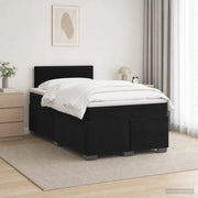 Letto box spring con materasso Nero 120 x 190 cm Velluto 3450676