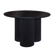 Oviala - Tavolo da pranzo rotondo moderno 120 cm effetto legno nero