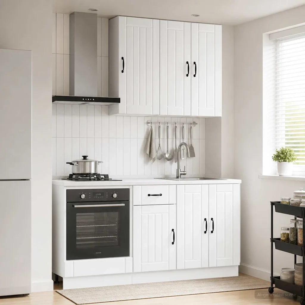 Unità Cucina LUCCA 5 pcs Bianco Lucido Legno ingegnerizzato 3438259