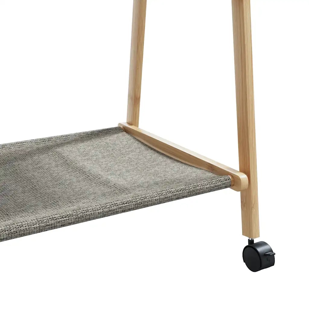Appendiabiti con Ripiani e Ruote 132x45,5x155,5 cm in Bamb¨´ CFW3587534