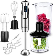 Set di Frullatore a Stantuffo - Manuale - Frullatore Set - Set di Frullatori - Macchina per Frullare - Macchina per la Cucina - RVS - 3 in 1 - Accessori per Frullatore - Zuppe - Smoothie - Cibo per Bambini