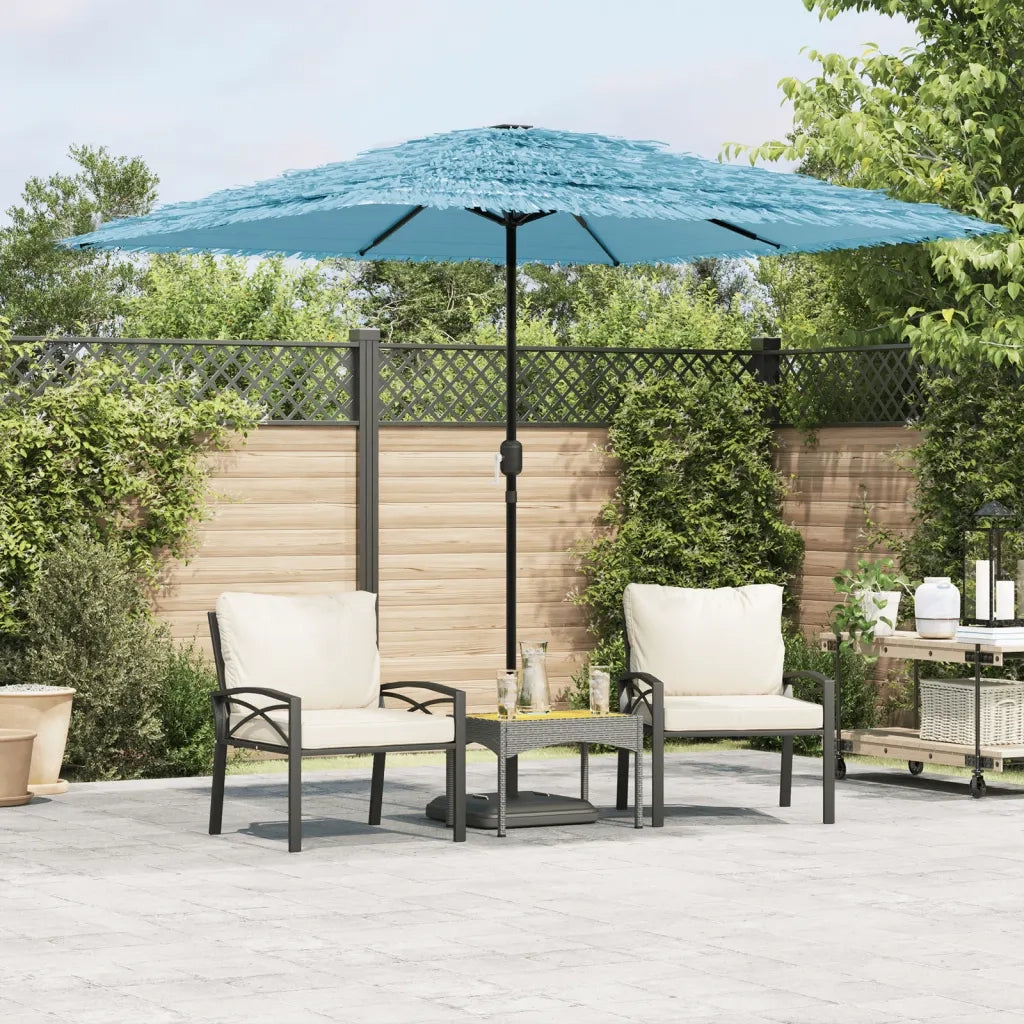 vidaXL Ombrellone Giardino con Palo in Acciaio Blu 248x248x248 cm
