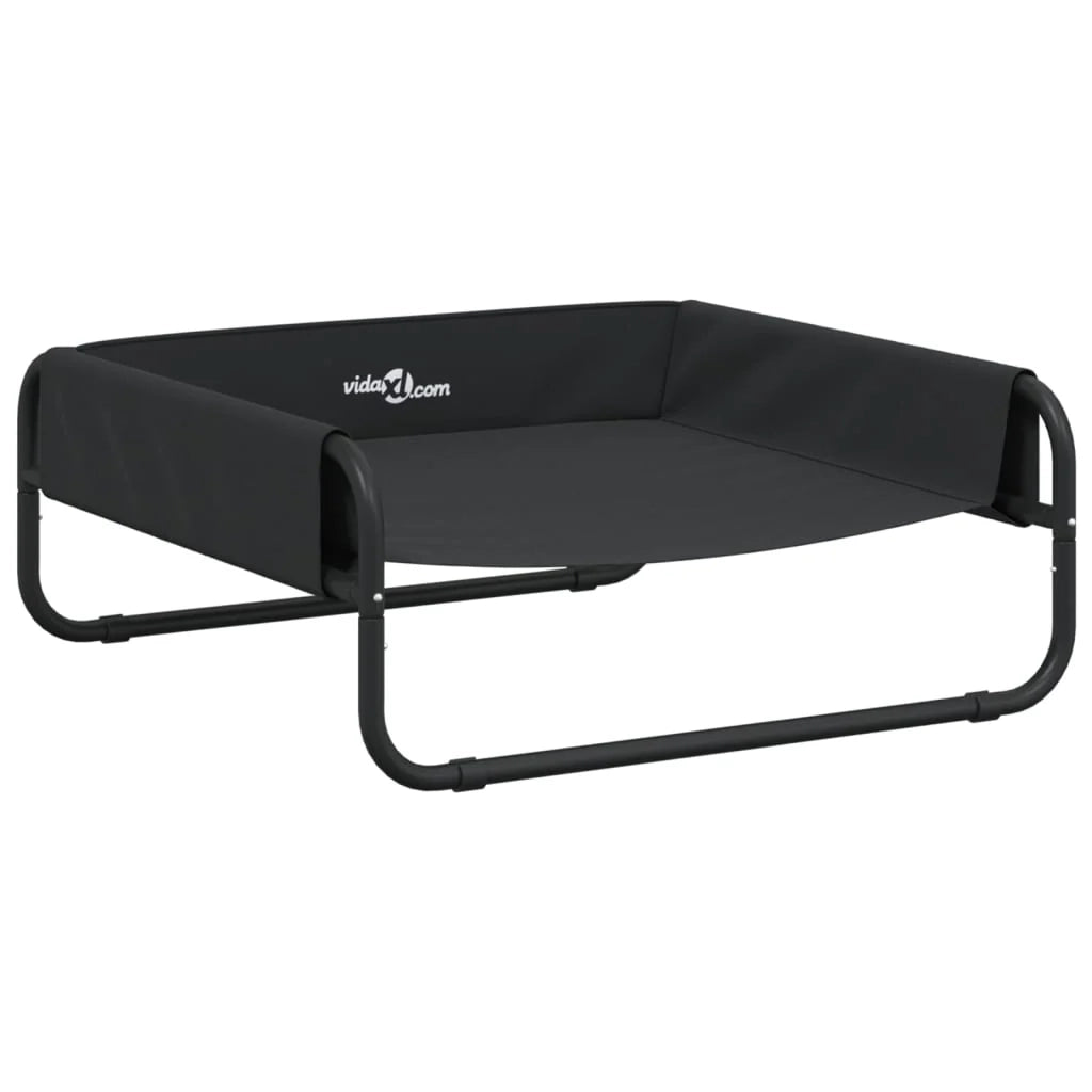 Cuccia rialzata per cani in tessuto Oxford e acciaio antracite 02_0043241