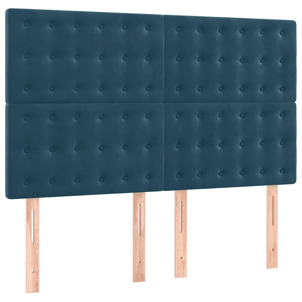 Testiere 4 pz Blu Scuro 72x5x78/88 cm in Vellutocod mxl 97653