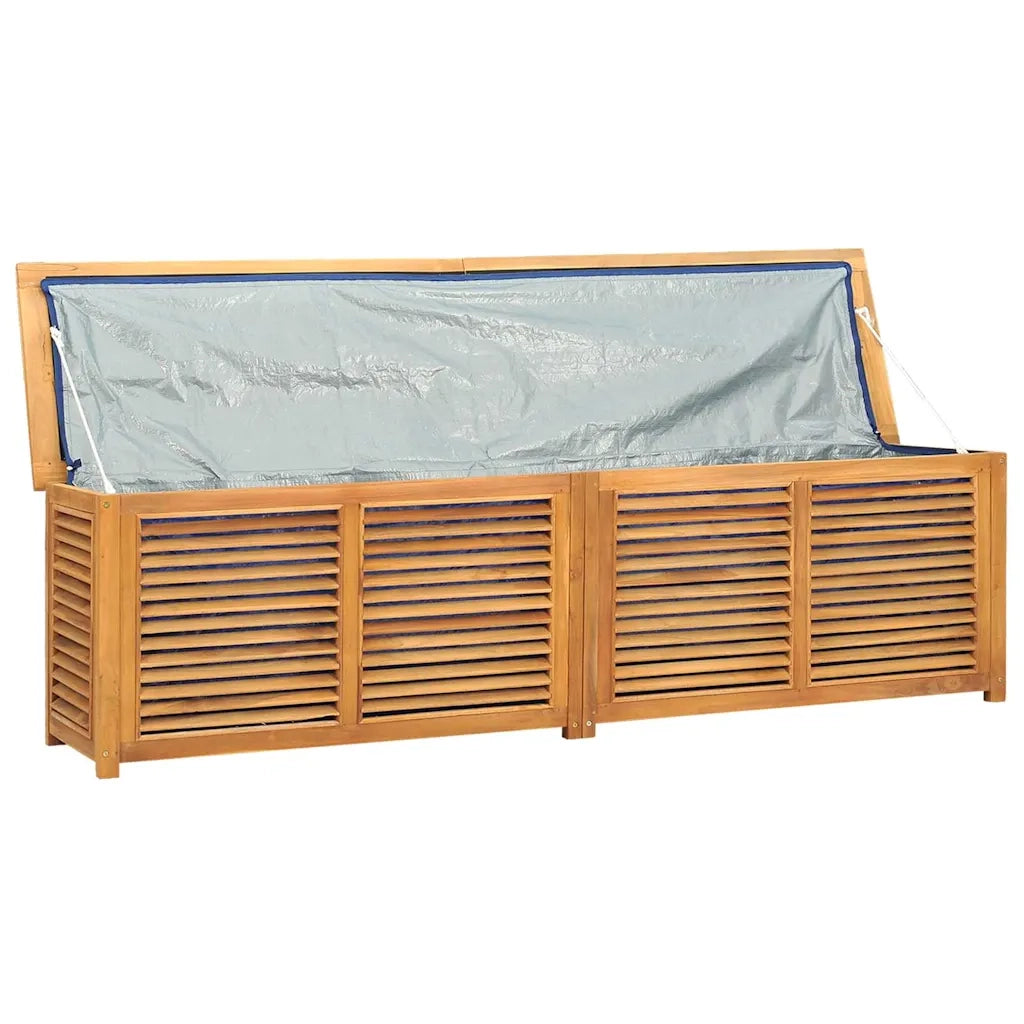 Contenitore Giardino con Borsa 200x50x55 cm Legno Massello Teak 363274