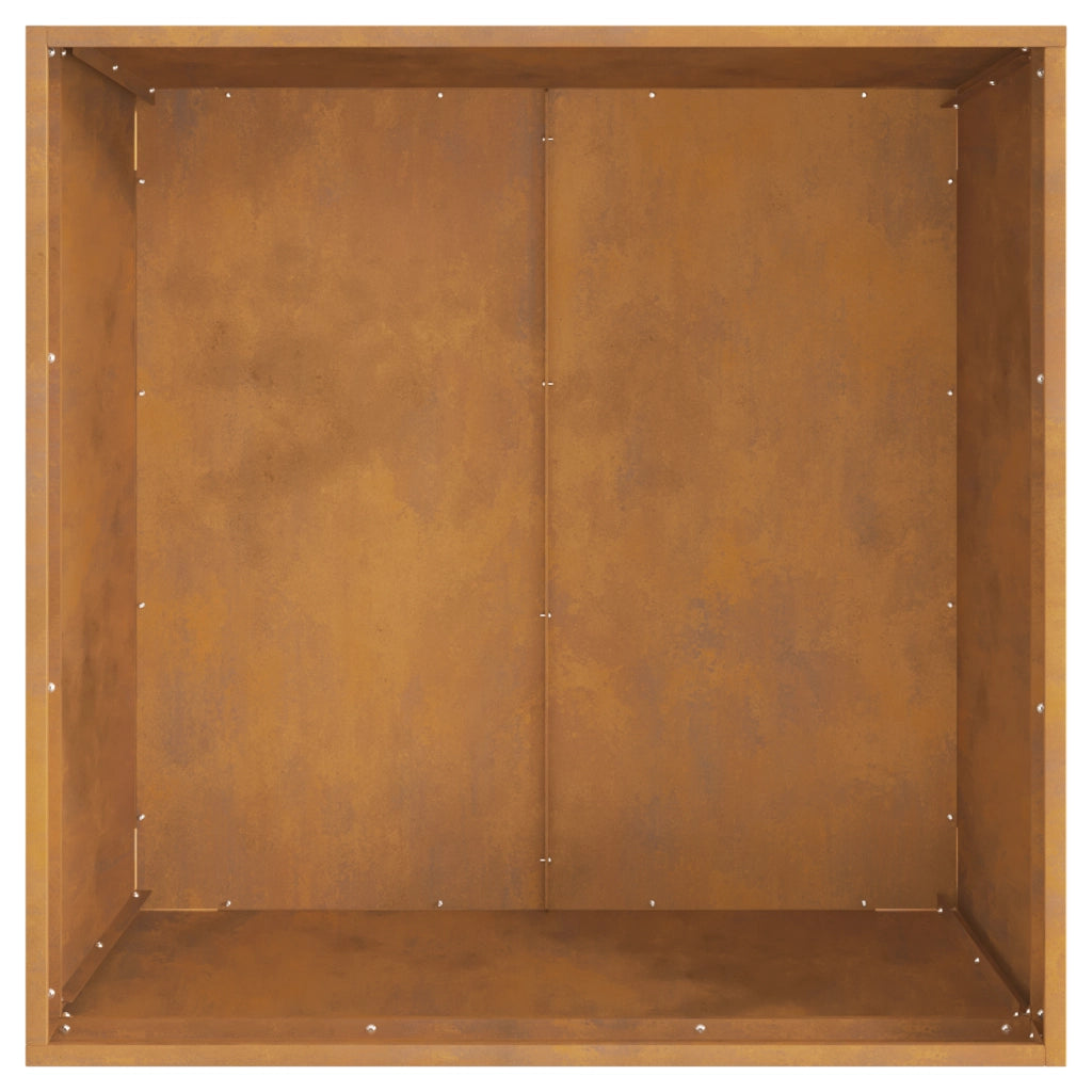 Braciere Quadrato 80x80x43 cm in Acciaio Inossidabile di