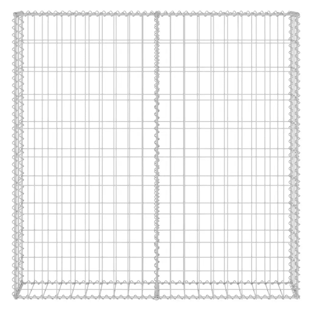 Gabbione in Acciaio Zincato Coperto 80x20x100 cm 143577