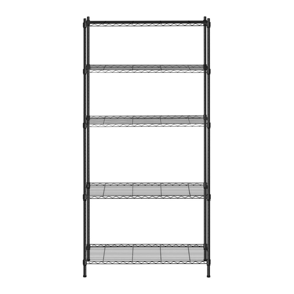 Scaffalatura professionale in metallo nero 35 x 90 x 180 cm 150 kg 14_0001538