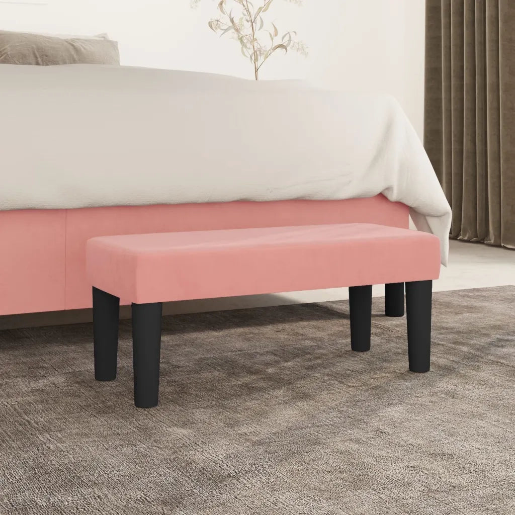 Panca Rosa 70x30x30 cm in Velluto CFW7041960