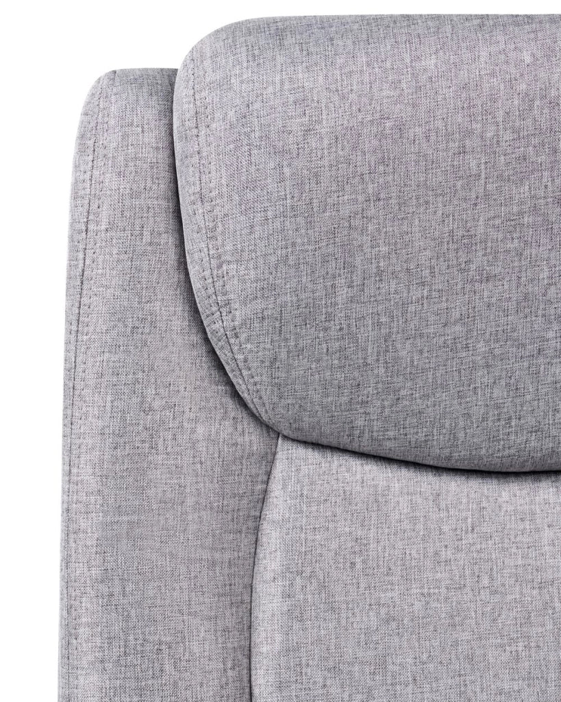 Sedia direzionale da ufficio con regolazione dell'inclinazione imbottitura spessa grigio lino design elegante