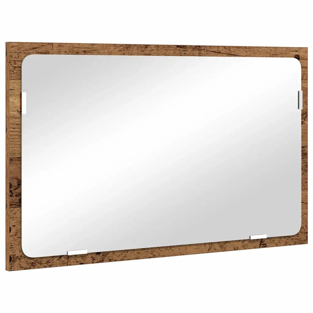 Set di mobili per il bagno con cassetto 2 pcs Legno vecchio 875432