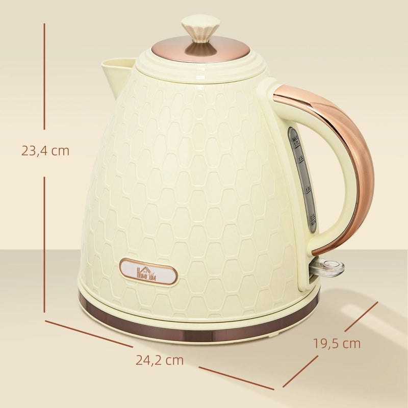 Bollitore elettrico, 2200W, con obl¨°, filtro, ebollizione rapida, beige