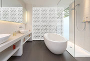 ZED - Pannello in PVC traforato - Parasole Colore: bianco, Misura: 47x94 cm