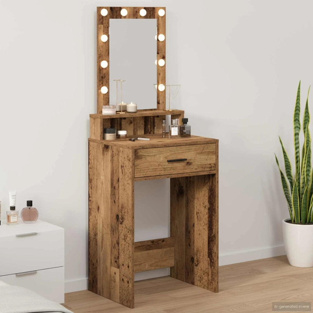 Toeletta | Tavolo da Trucco Marrone 50 x 41 x 140 cm Legno multistrato