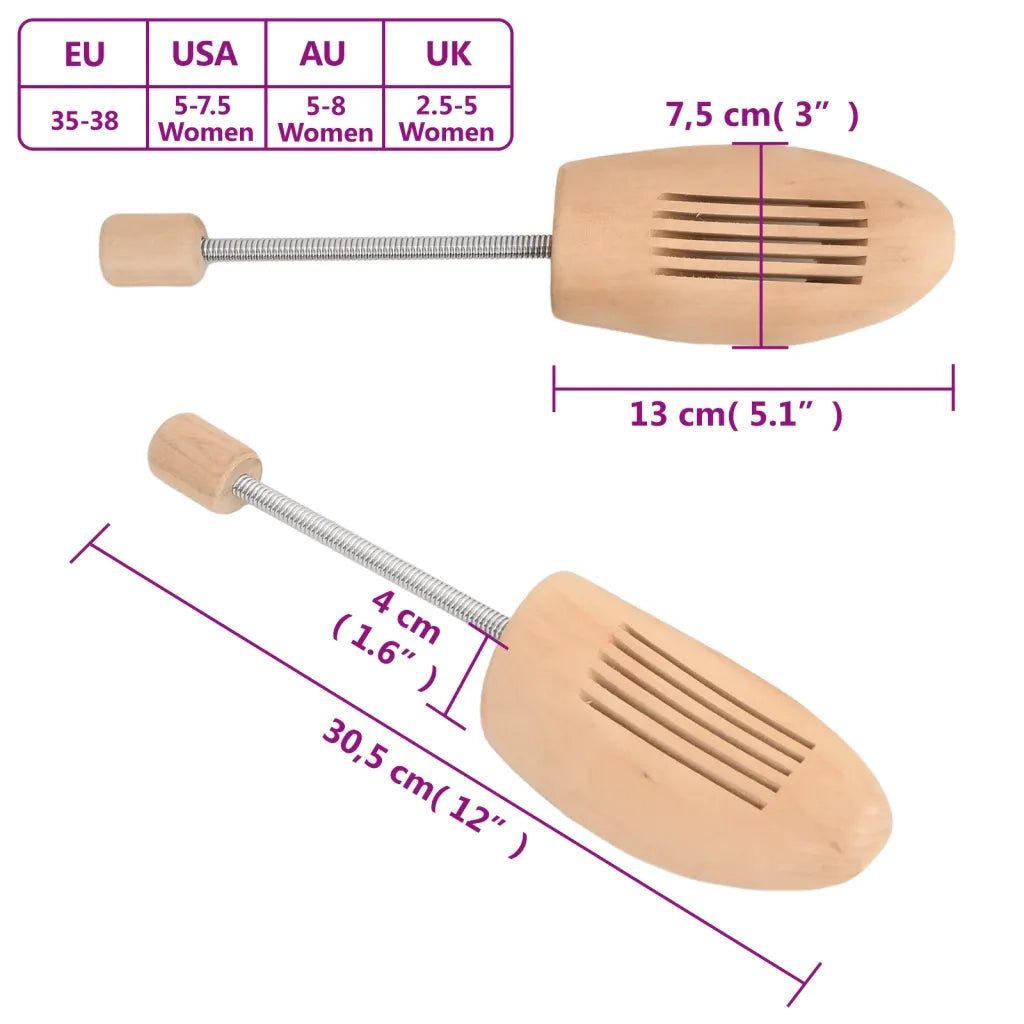 Tendiscarpe 2 Paia EU 35-38 Legno Massello di Loto CFW7993904