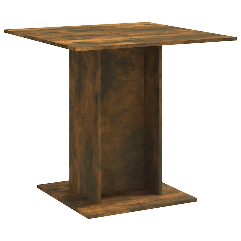 Tavolo da Pranzo rovere fumo 80x80x75 cm Legno Multistrato 825822