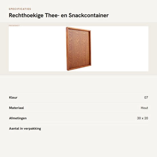 Scatola per Servizio in Legno - Sostituzione - Resistente - Antiscivolo - Leggera - Per Interno/Esterno - Progetto Elegante