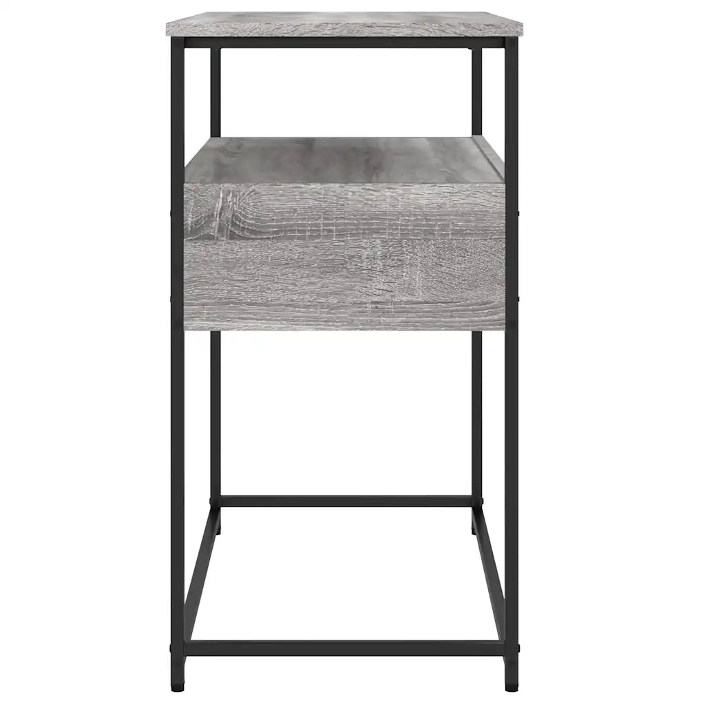 Tavolino Consolle-Tavolino da soggiorno-Tavolo Grigio Sonoma 75x40x75 cm Legno Multistrato