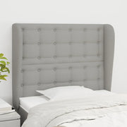 Testiera ad Orecchio Grigio Chiaro 103x23x118/128 cm in Tessuto 3118380