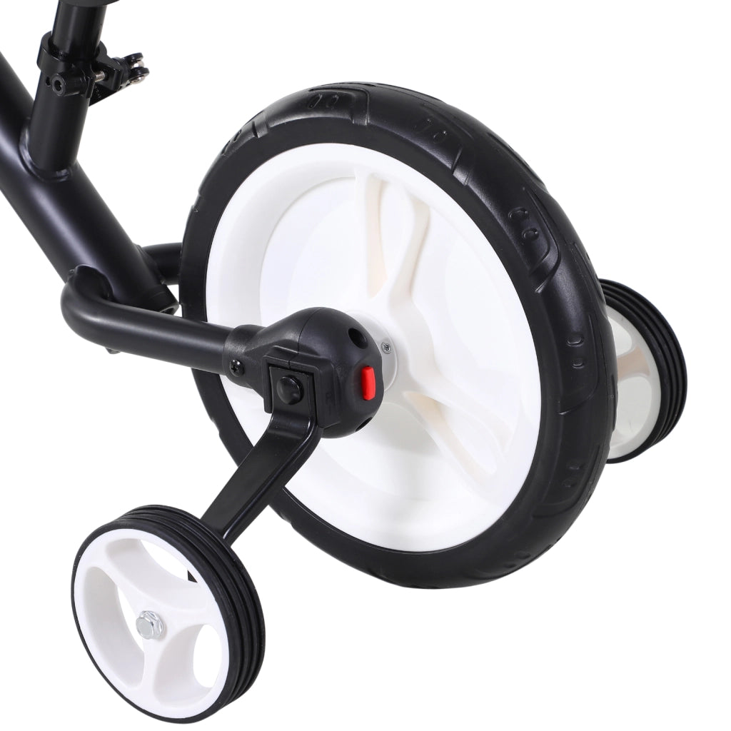 Bicicletta Pedagogica Evolutiva per Bambini da 2-5 Anni Sellino Regolabile in Metallo Nero