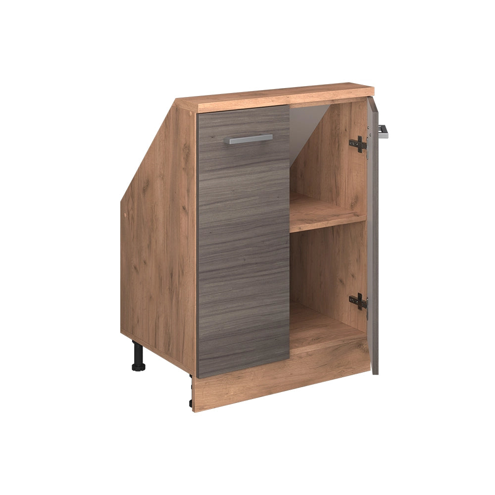 Mobile sottotetto Rion Grigio nobile/Rovere dorato con 2 porte Vicco