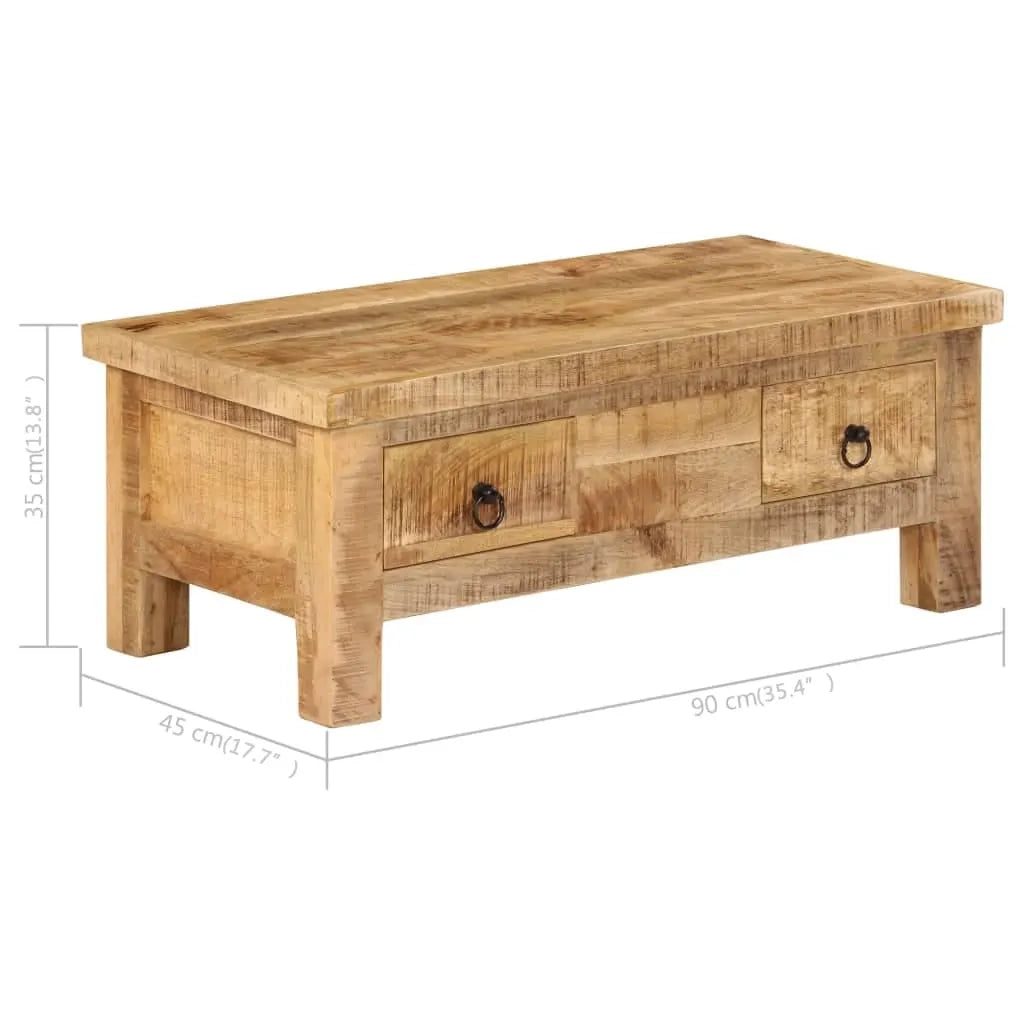 Tavolino da Salotto 90x45x35 cm in Legno Massello di Mango 247326