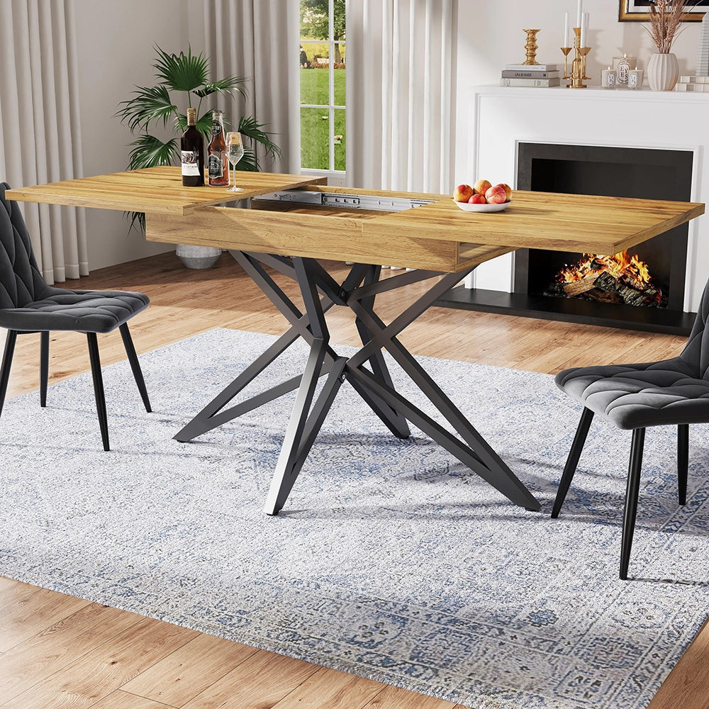 Tavolo allungabile - Xylo - 120-160x80cm noce/marmo gambe stella
