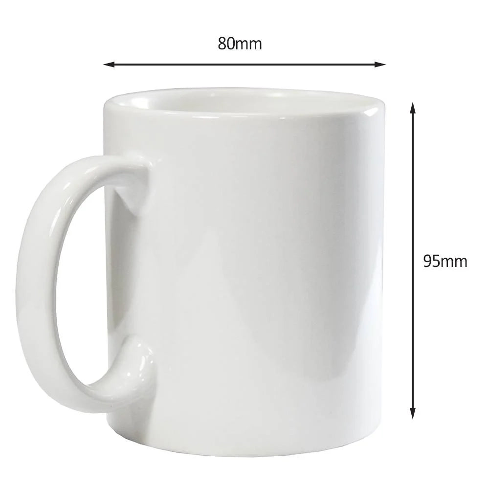 72 Tazze Sublimazione Bianche 11oz/325ml con Scatole e 10 Fogli Stampa Inclusi